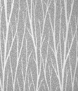 Seabrook Birch Trail Metallic Silver & Charcoal Wallpaper