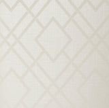 Seabrook Diamond Lattice Metallic Ivory Wallpaper