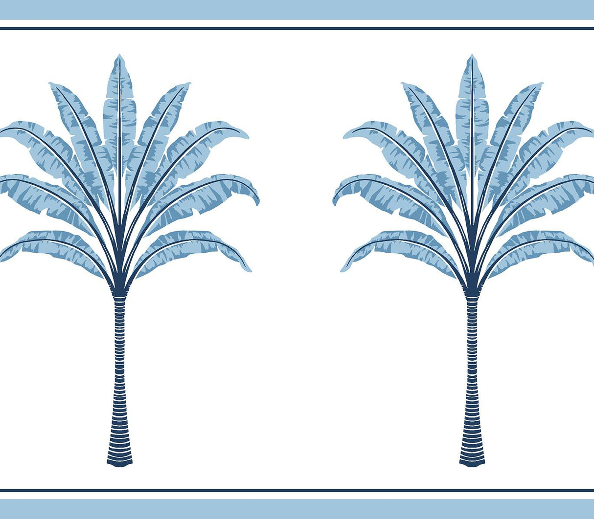 Seabrook Montgomery Palm Border Blue Lake Wallpaper