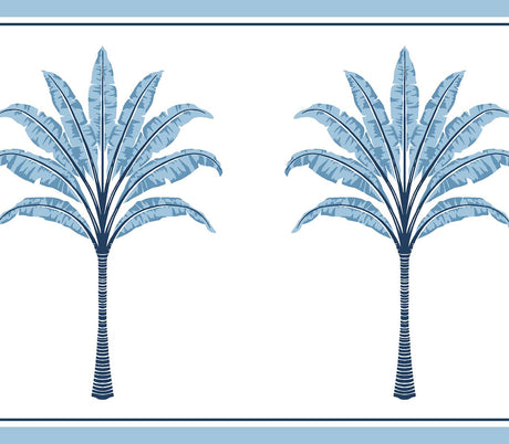 Seabrook Montgomery Palm Border Blue Lake Wallpaper