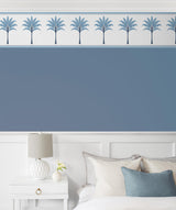 Seabrook Montgomery Palm Border Blue Lake Wallpaper