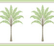 Seabrook Montgomery Palm Border Green Tea Wallpaper
