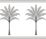 Seabrook Montgomery Palm Border Harbor Grey Wallpaper