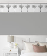 Seabrook Montgomery Palm Border Harbor Grey Wallpaper