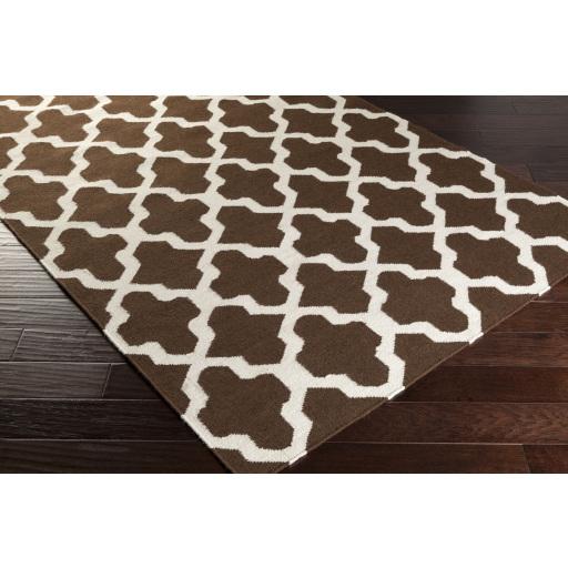 Surya York AWHD-1000 Dark Brown Ivory 4' x 6' Rug