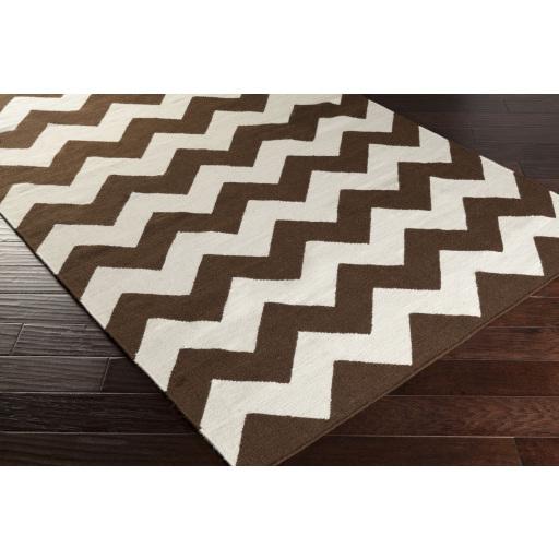 Surya York AWHD-1037 Dark Brown Ivory 4' x 6' Rug