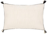 Surya Braided Bisa BBA-001 Black Cream 18"H x 18"W Pillow Kit