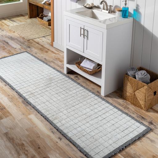 Surya Carre CCR-2301 Black Light Gray 15' x 75' Rug