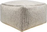 Surya Derby DRPF-001 14"H x 24"W x 24"D Pouf