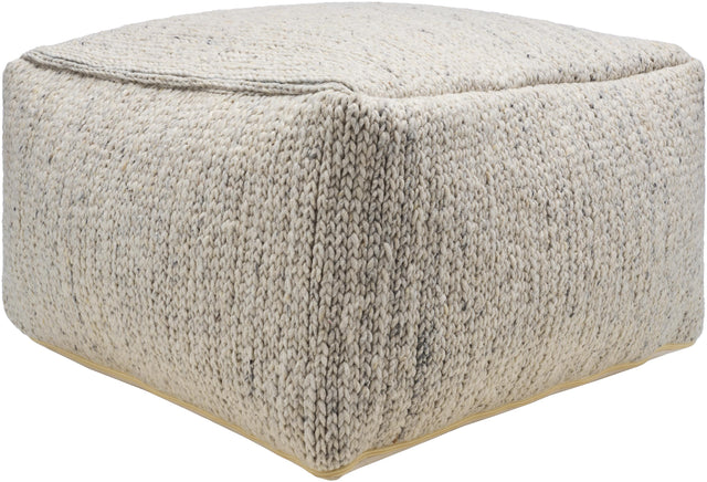 Surya Derby DRPF-001 14"H x 24"W x 24"D Pouf