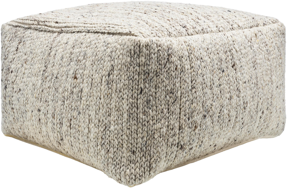 Surya Derby DRPF-003 14"H x 24"W x 24"D Pouf