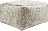 Surya Derby DRPF-003 14"H x 24"W x 24"D Pouf