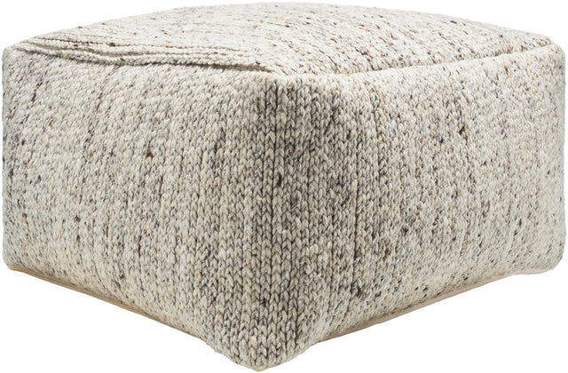 Surya Derby DRPF-003 14"H x 24"W x 24"D Pouf