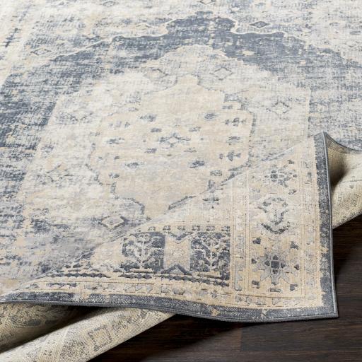 Surya Durham DUR-1015 Black Charcoal 2' x 2'11" Rug