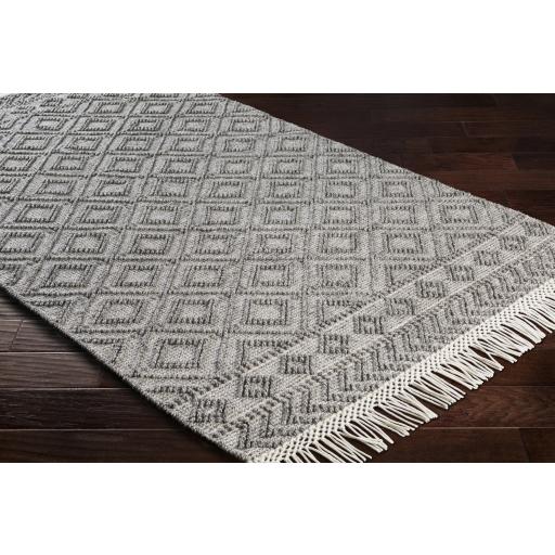 Surya Farmhouse Tassels FTS-2302 Black White 2'6" x 8' Rug