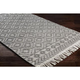 Surya Farmhouse Tassels FTS-2302 Black White 2'6" x 8' Rug