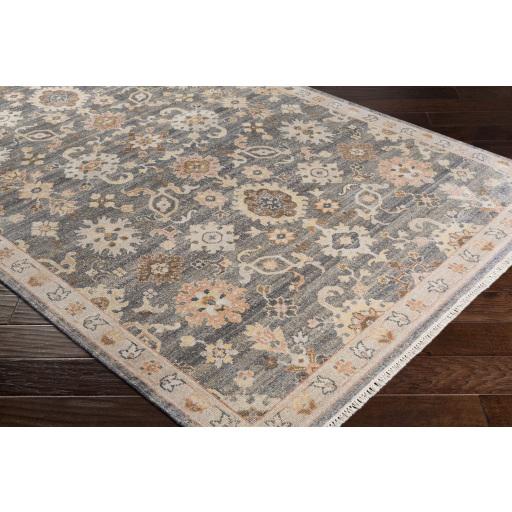Surya Gorgeous GGS-1003 Charcoal Dusty Coral 2' x 3' Rug