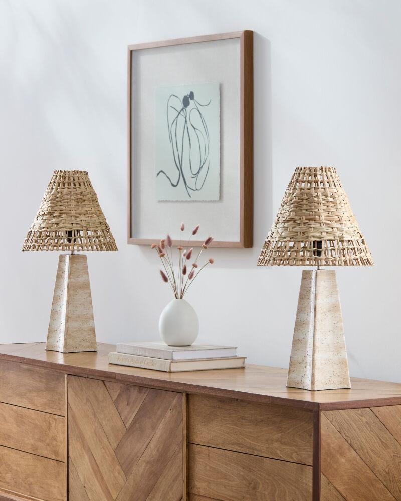 Livabliss Iskut ISK-002 21"H x 12"W x 12"D Table Lighting