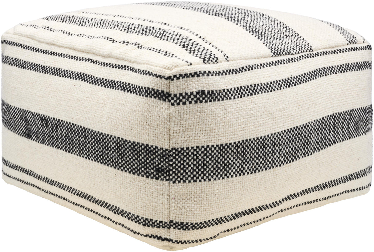 Surya Julio JUPF-001 14"H x 24"W x 24"D Pouf