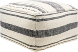 Surya Julio JUPF-001 14"H x 24"W x 24"D Pouf