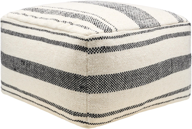 Surya Julio JUPF-001 14"H x 24"W x 24"D Pouf