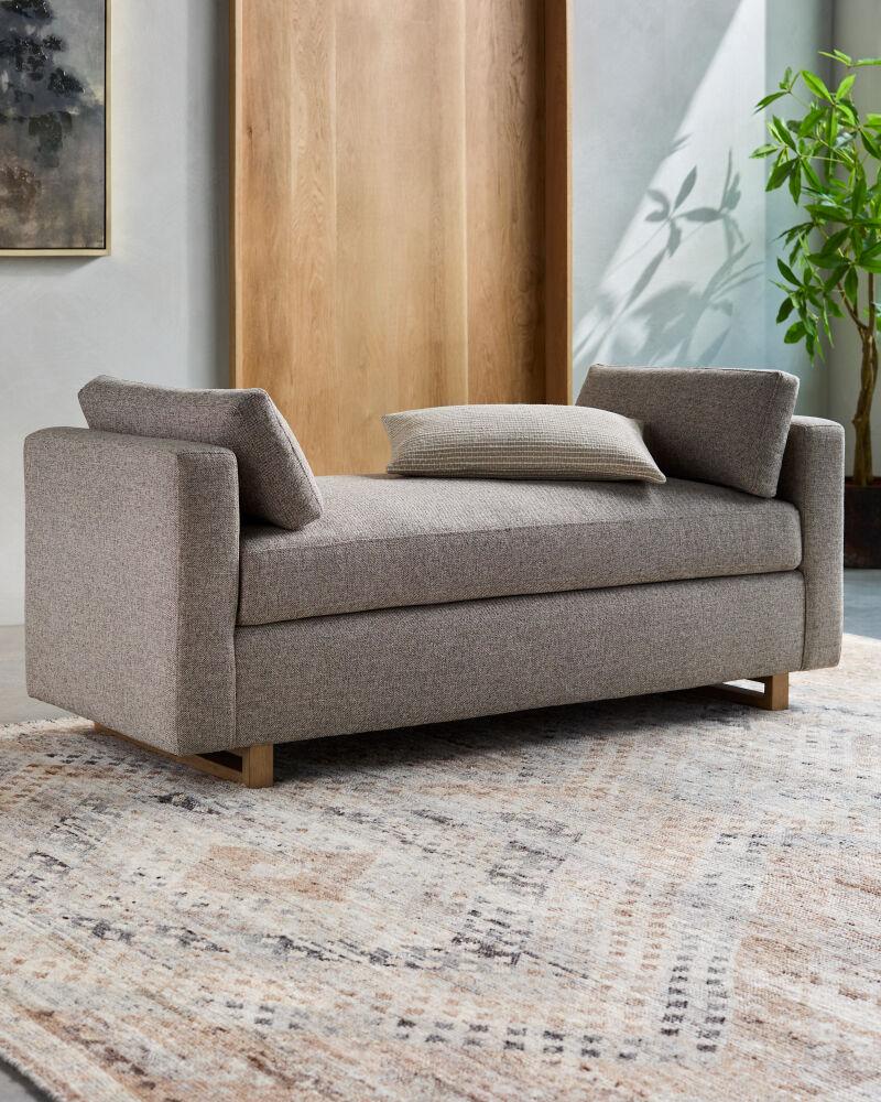 Surya Kaufmann KAUF-002 28"H x 64"W x 26"D Bench/Ottoman/Stool