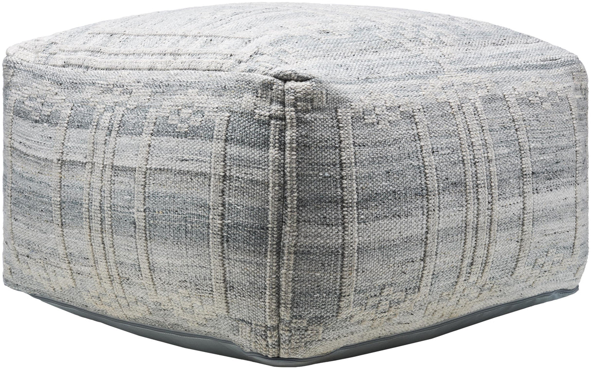 Surya Kenneth KEPF-001 14"H x 24"W x 24"D Pouf