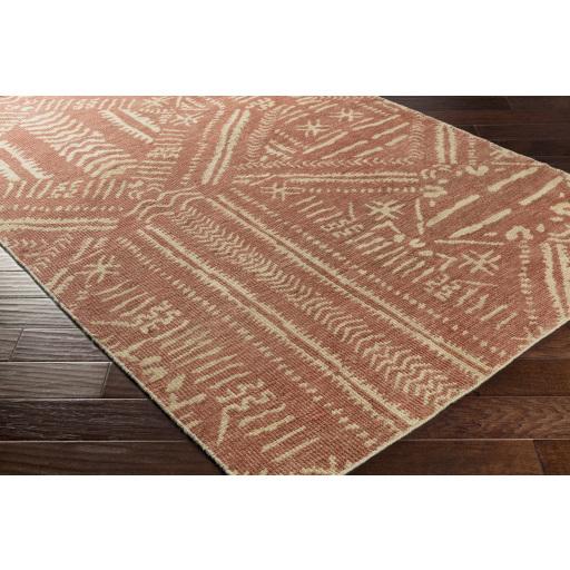 Surya Mandela MDA-1000 Beige Brick Red 2'6" x 8' Rug