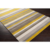 Surya Madison Square MDS-1008 Ivory Medium Gray 2'6" x 8' Rug