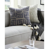 Surya Nairobi NRB-005 Denim Light Gray 13"H x 19"W Pillow Cover