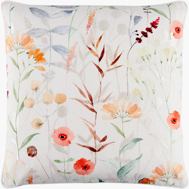Surya Painterly Florals PFL-003 18"L x 18"W Pillow
