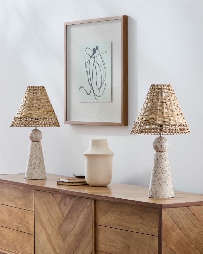 Livabliss Teslin TSL-002 22"H x 12"W x 12"D Table Lighting