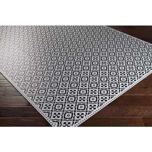 Surya Vinilo VNL-2301 Black White 2' x 3'11" Rug
