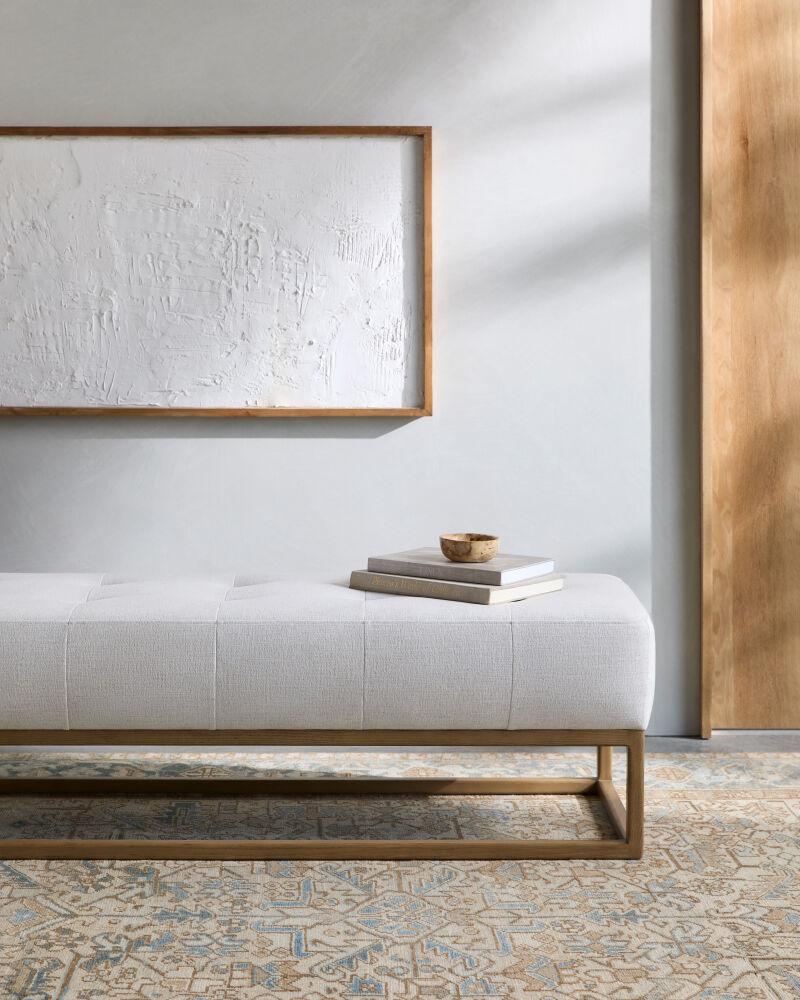 Surya Willis WIL-001 18"H x 60"W x 20"D Bench/Ottoman/Stool