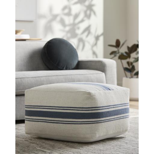 Surya Waylon WYPF-001 14"H x 24"W x 24"D Pouf