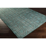 Surya Zahra ZHA-4021 Black Deep Teal 2' x 3' Rug