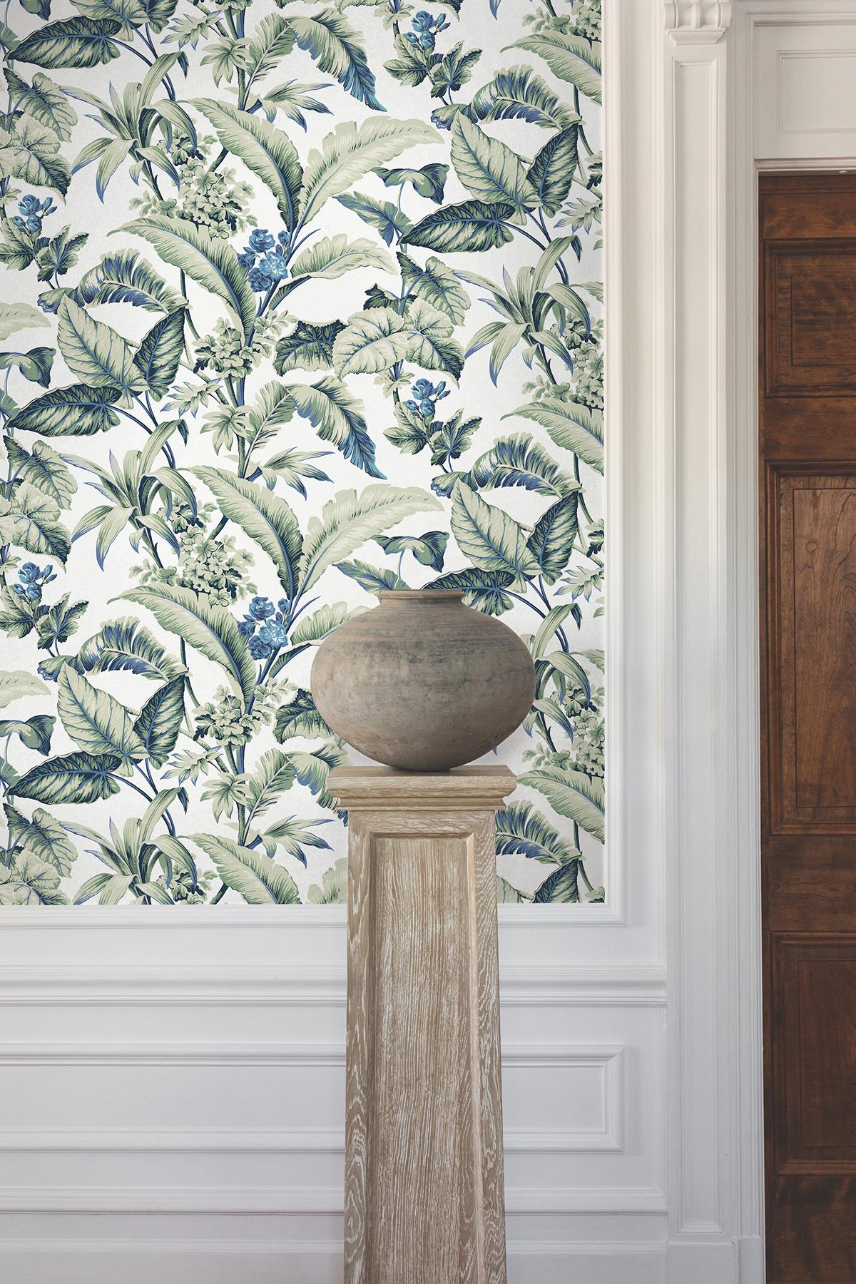 Ronald Redding Designs Mystic Isle Green Wallpaper