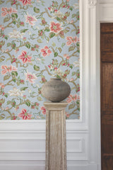 Ronald Redding Designs Marguerite Vine Blue Wallpaper