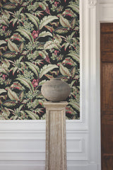 Ronald Redding Designs Mystic Isle Black Wallpaper