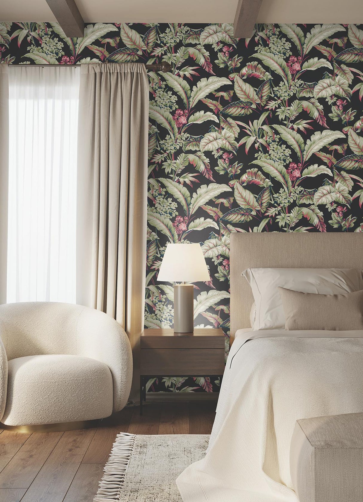 Ronald Redding Designs Mystic Isle Black Wallpaper