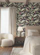 Ronald Redding Designs Mystic Isle Black Wallpaper