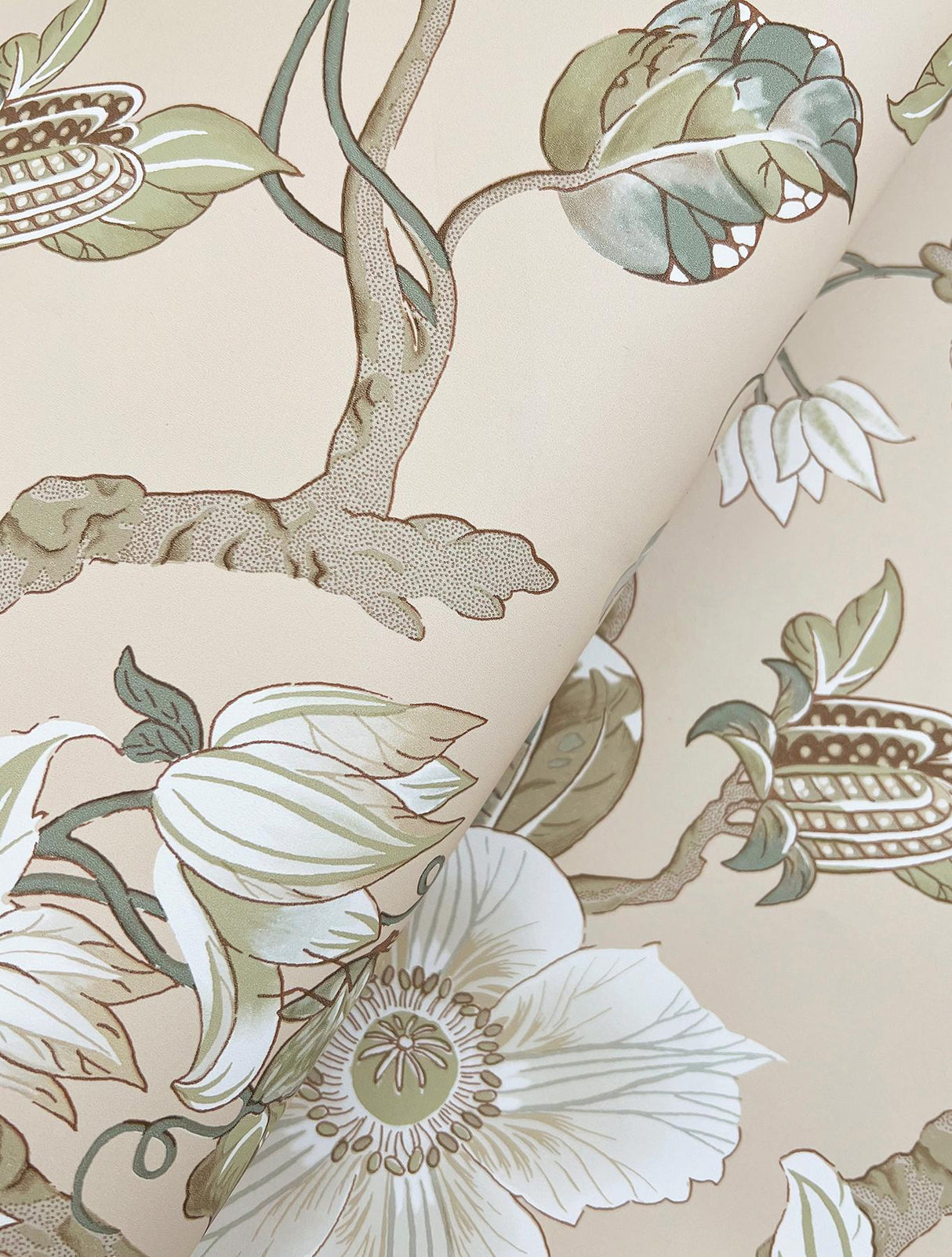Ronald Redding Designs Marguerite Vine Neutral Wallpaper