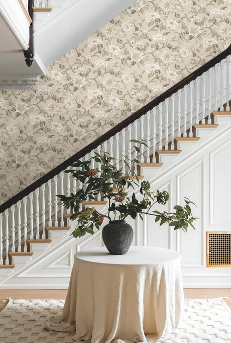 Ronald Redding Designs Marguerite Vine Neutral Wallpaper