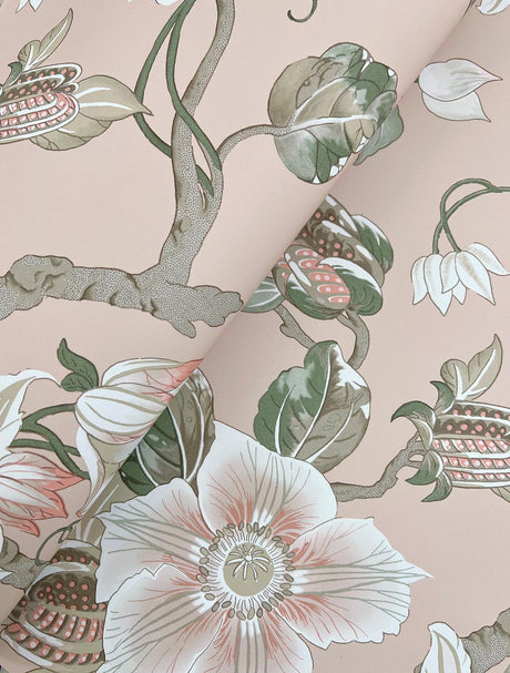 Ronald Redding Designs Marguerite Vine Pink Wallpaper