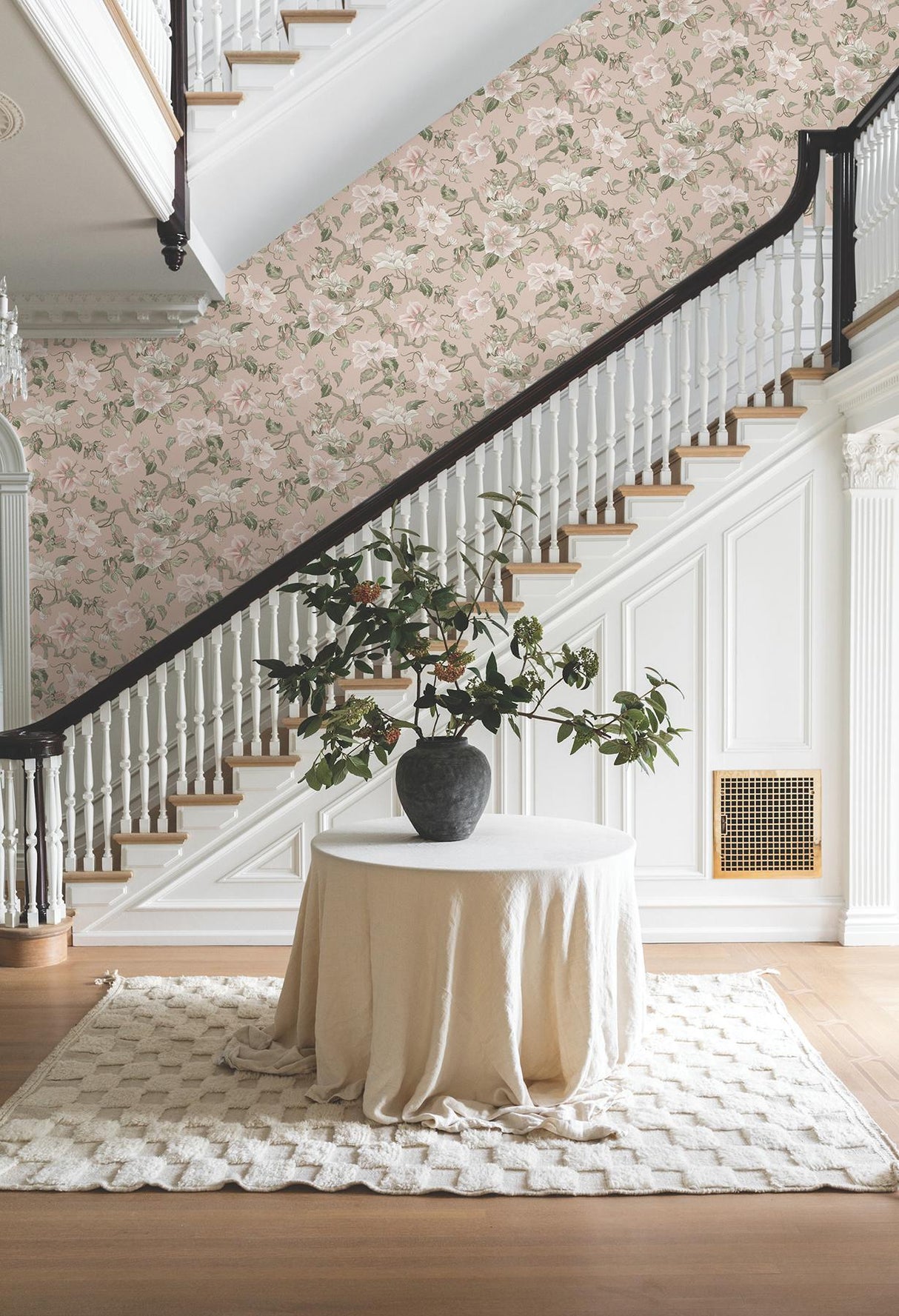 Ronald Redding Designs Marguerite Vine Pink Wallpaper