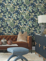 Ronald Redding Designs Briarwood Blue Wallpaper