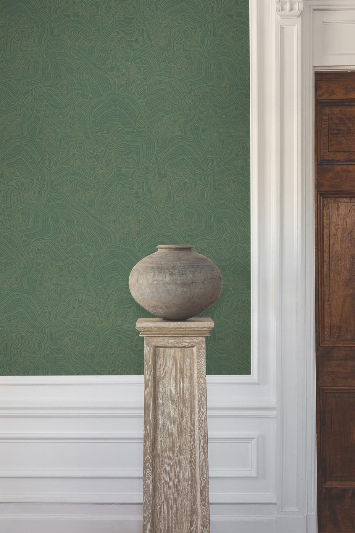 Ronald Redding Designs Geodes Green Wallpaper