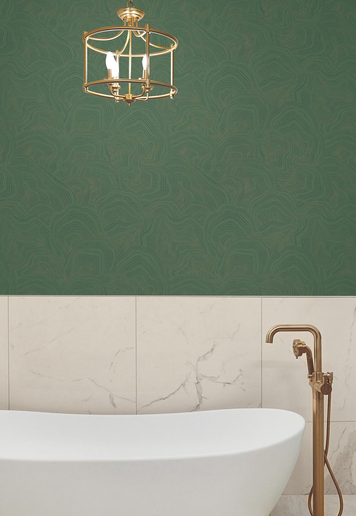 Ronald Redding Designs Geodes Green Wallpaper