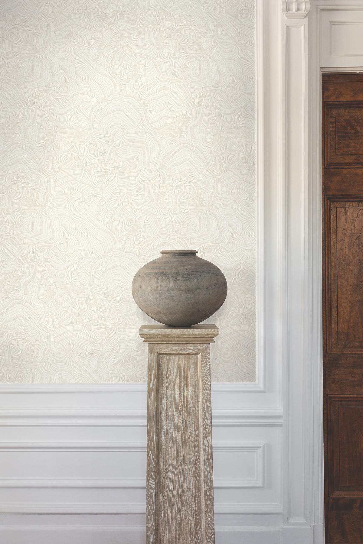 Ronald Redding Designs Geodes White Wallpaper