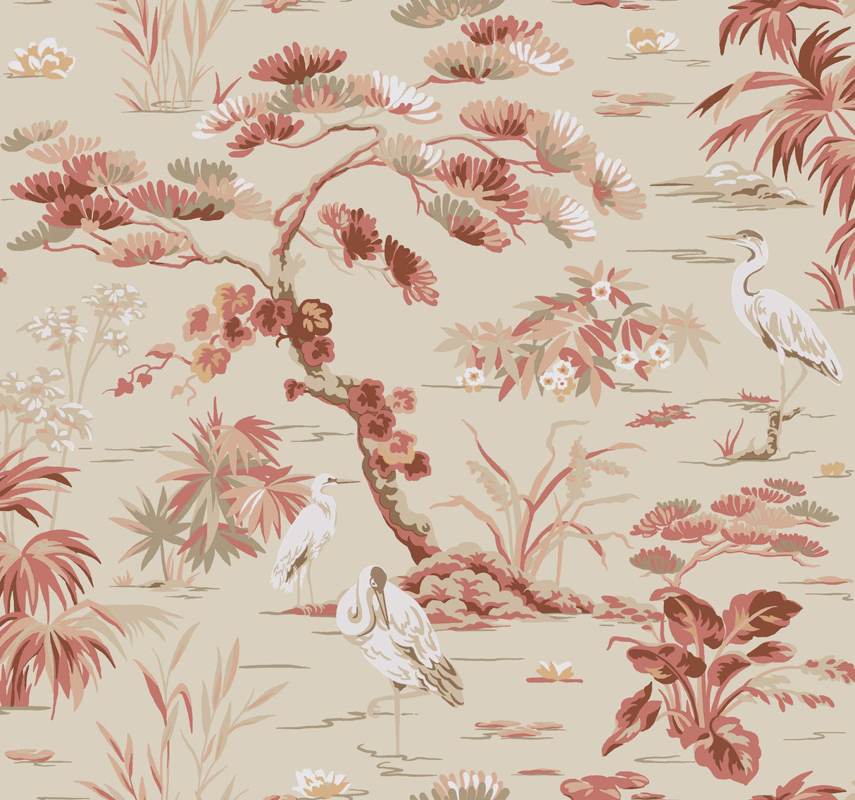 Ronald Redding Designs Bridgewater Pink Wallpaper